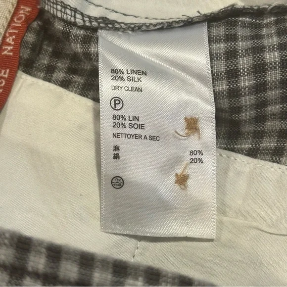 Tommy Bahama Checkered Paradise Nation Linen Silk Beach Chino Shorts 40 Men’s - Picture 10 of 13